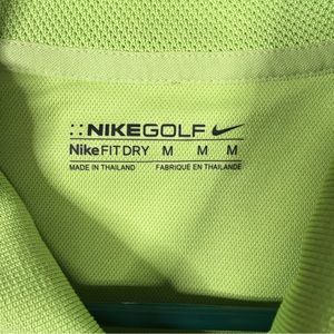 Men's Nike Golf Fit Dry M Green Polo Short Sleeve Excellent